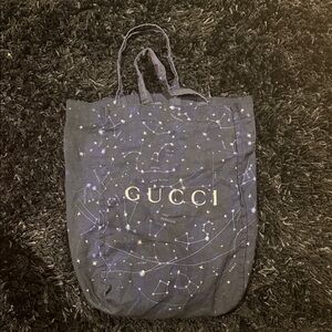 Gucci Starry Night Tote in Navy and Gold